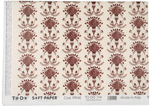 アシーナ 【998016　NVデコソフトペーパー　ダマスク（シナモン）．】 デコペーパー デコパージュ