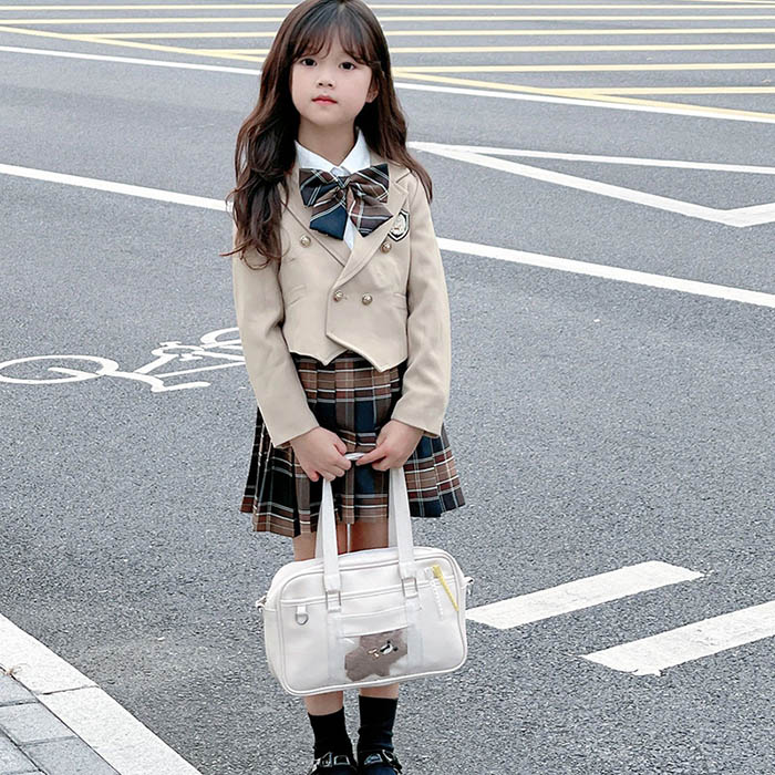 入学式 スーツ 女の子 4点セット フォーマルスーツ 子供スーツ キッズスーツ 子供服 ジャケット プリーツスカート ブラウス 小学生 中学生 高校生 jk制服 入園式 卒園式 卒業式 90 100 110 120 130 140 150 160cm max-77max-10000953 Pocket Fashion サンプル画像2