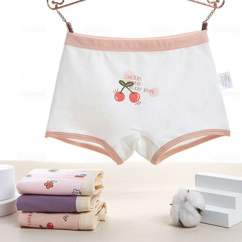 Pocket Fashionの子供用 レギュラーショーツ 4枚セット キッズ 女の子 パンツ 下着 ボクサーパンツ 子供 ショーツ インナー 肌着 綿 コットン子供 女の子 ショーツ セット 130 子供 パンツ 娘 ボクサーショーツ 可愛い女児 ガールズ 保育園 幼稚園 園児 小学生 110 120 140 150 4枚入り｜アングル2