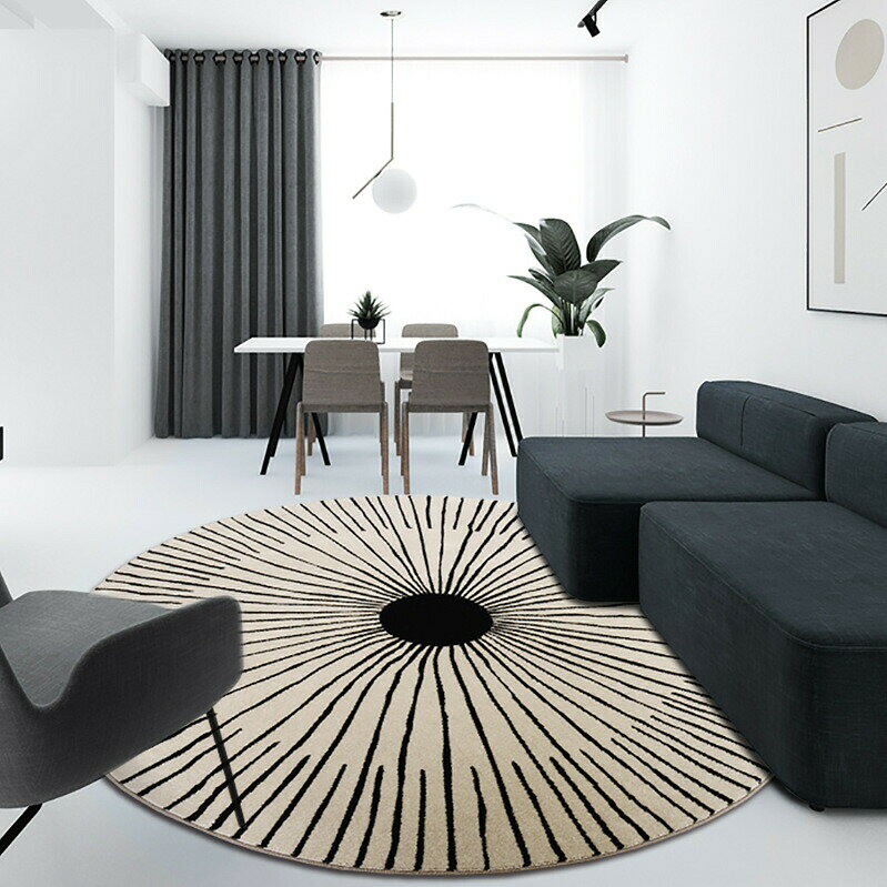 Pocket Fashionのラグ 丸 洗えるラグマット 丸型 円形 グレー カーペット シャギーラグ 直径80cm/120cm /100cmマイクロファイバー 滑り止め 円形 絨毯 シープボア 生地 裏滑り止め 1年中使えるタイプ 夏 冷房対応 床暖房対応　ホットカーペット ラグ カーペット 北欧｜アングル2