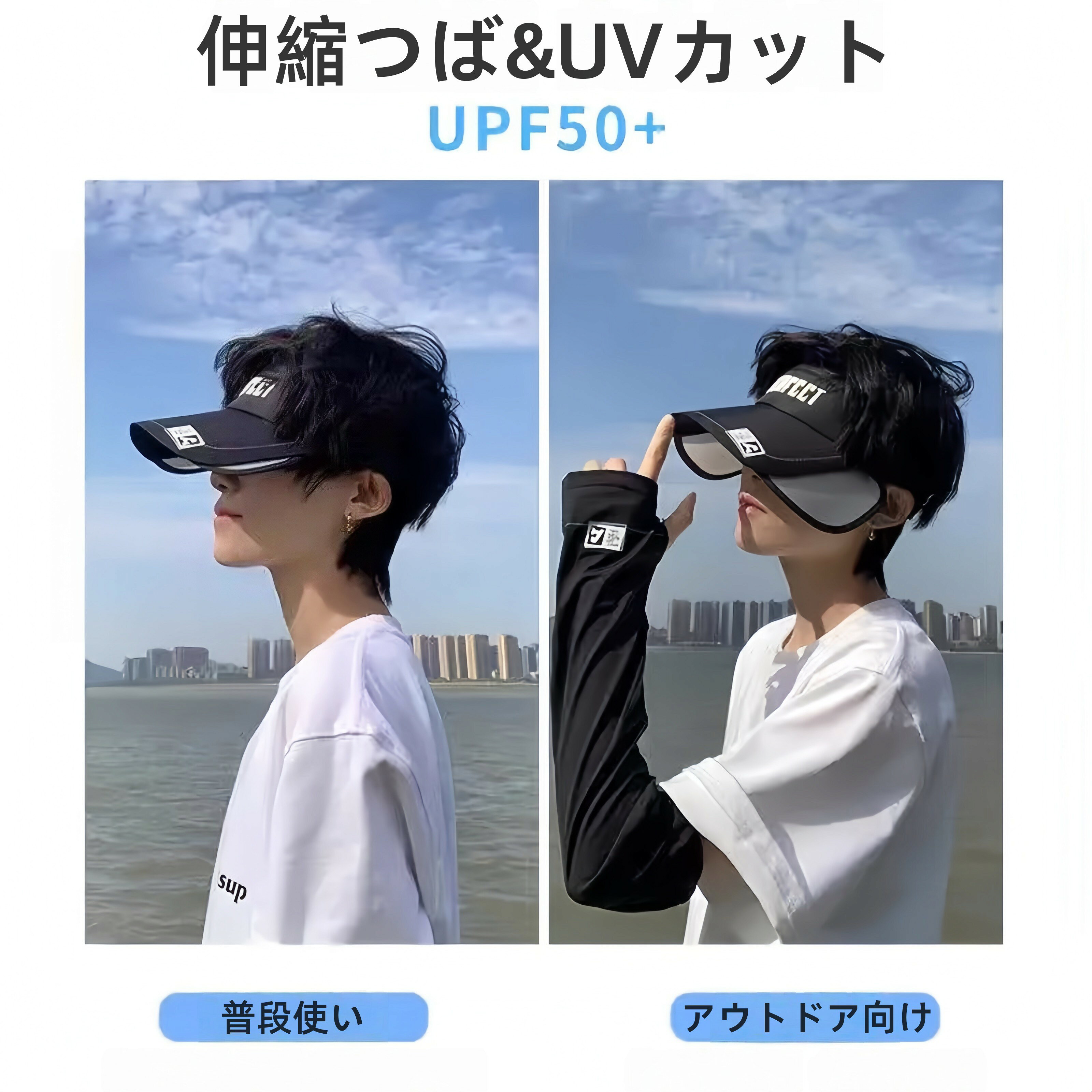 メッシュサンバイザー サンバイザー メンズ レディース キャップ 帽子 伸縮つば ゴ...
