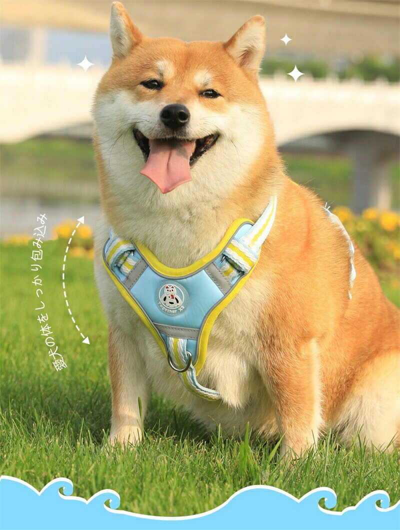 ペット用ハーネス リード付き 犬用 ハーネス ハーネスリード リード付き 犬 ハーネ...