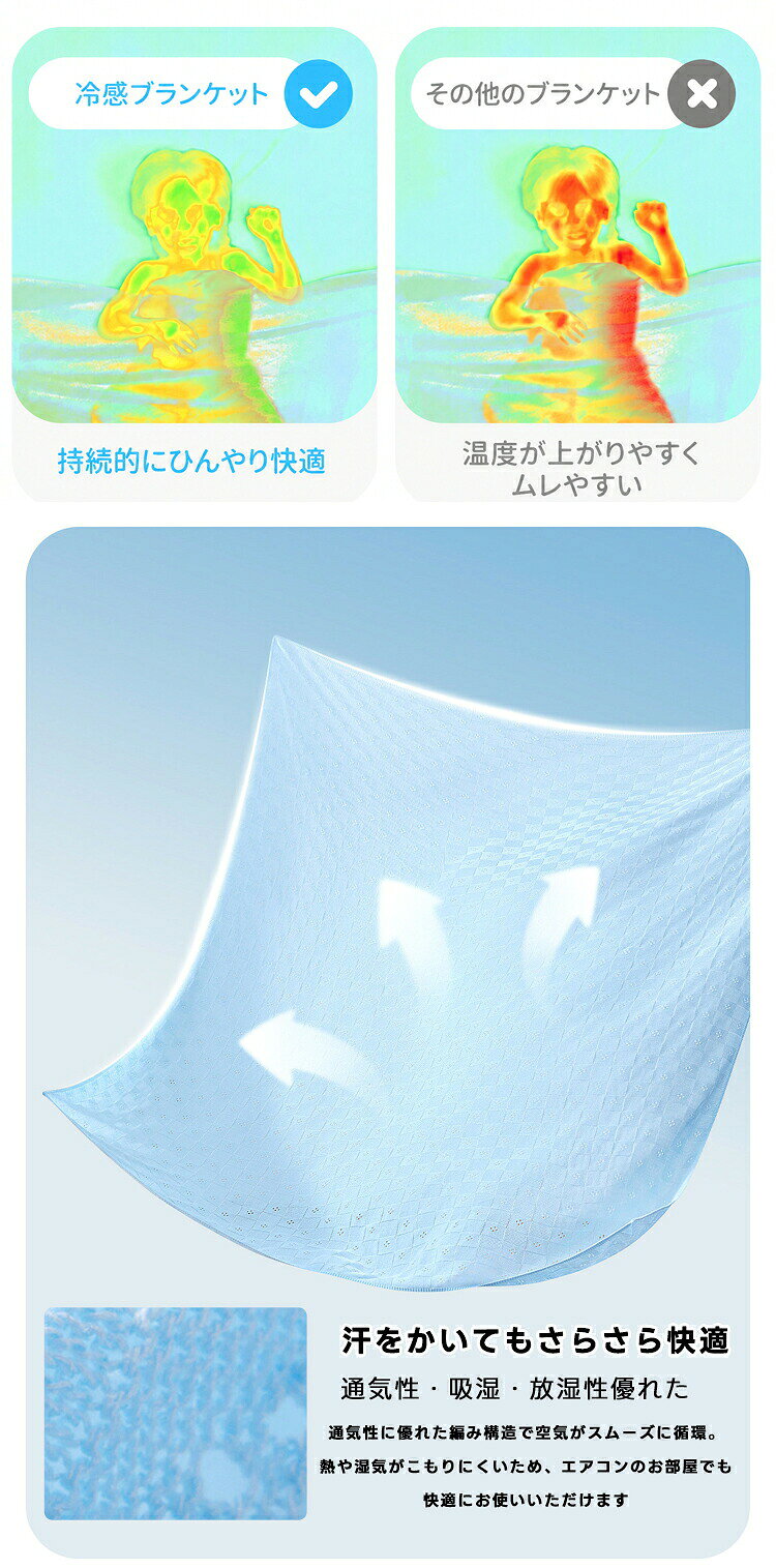 Pocket Fashionのベビー ブランケット ひんやり おくるみ 夏用 新生児 赤ちゃん 115*125cm 出産祝い 男の子 女の子 ベビーカー おでかけ ひざ掛け 冷房対策 暑さ対策 涼感 ロングシーズン 洗える 昼寝 通気 吸湿性 防寒対策 プレゼント｜アングル3