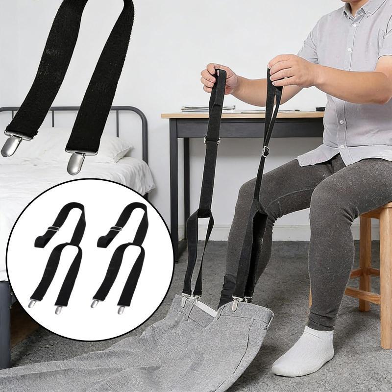 説明: 【楽々】かがむ必要はありません。このパンツ着用補助具を使えば、しゃがんだりかがんだりすることなく簡単にパンツを履くことができ、毎日の着替えが簡単で快適になります。【包括的】女性、高齢者、障がい者、または病気や病気のために体を曲げるのが困難な人向けに特別に設計されています。【サポート】金属製クリップ式着替え補助具は、身体の不自由な方にとって不可欠なサポートを提供し、着替えの際に自立と尊厳を維持するのに役立ちます。【耐久性】補助器具はポリエステルとキャンバス素材で作られており、長期間使用できます。丈夫な金属製クリップがズボンをしっかりと固定します。【調節可能】クリップ＆プル式ドレッシングエイドは、長さ100cm、幅4cmの牽引ストラップを備えており、必要に応じて調節可能です。 仕様: 素材：ポリエステル、キャンバス 色：黒 サイズチャート: 長さ100cm/39.37インチ幅4cm/1.57インチ パッケージに含まれるもの: 金属製クリップ式ドレッシング補助具 1組 注意: 1. 手作業による測定のため、多少の誤差が生じる場合がございますのでご了承ください。 2. モニターの違いにより、画像の色が実際の商品と異なる場合があります。ご了承ください。 3. 素敵なオンラインショッピングをお楽しみください！ご購入前のご案内● サイズについて：スタッフ間で測り方を統一していますが、実寸に1〜3cmの誤差がある場合がありますのでご了承ください。● 商品の色は、撮影時の光やモニターによって異なる場合がありますのでご注意ください。● 生地特性により匂いが感じられることがありますが、数日で気にならなくなります。● 他店舗と在庫を共有しているため、受注後に欠品となる場合があります。▼出荷前には全て検品を行っておりますが、万が一商品に不具合があった場合は、お問い合わせフォームよりご連絡くださいますようお願い申し上げます。営業日に対応いたしますのでご安心ください。 【原産国／製造国: 中国】 .パンツヘルパーベルト,クリップとプル式の着替え補助パンツ補助器具,ベルト着用,ズボンのプルタブ,屈伸禁止,ズボン引き上げ補助ストラップ(高齢者向け,調節可能)。 指定された配送時間は承っておりません。【Pocket Fashion】
