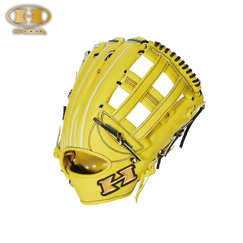 ハイゴールド 野球 グラブ 2025年モデル　心極シリーズ　KKG2518　硬式グラブ　外野手用　レモンイエロー　右投/左投