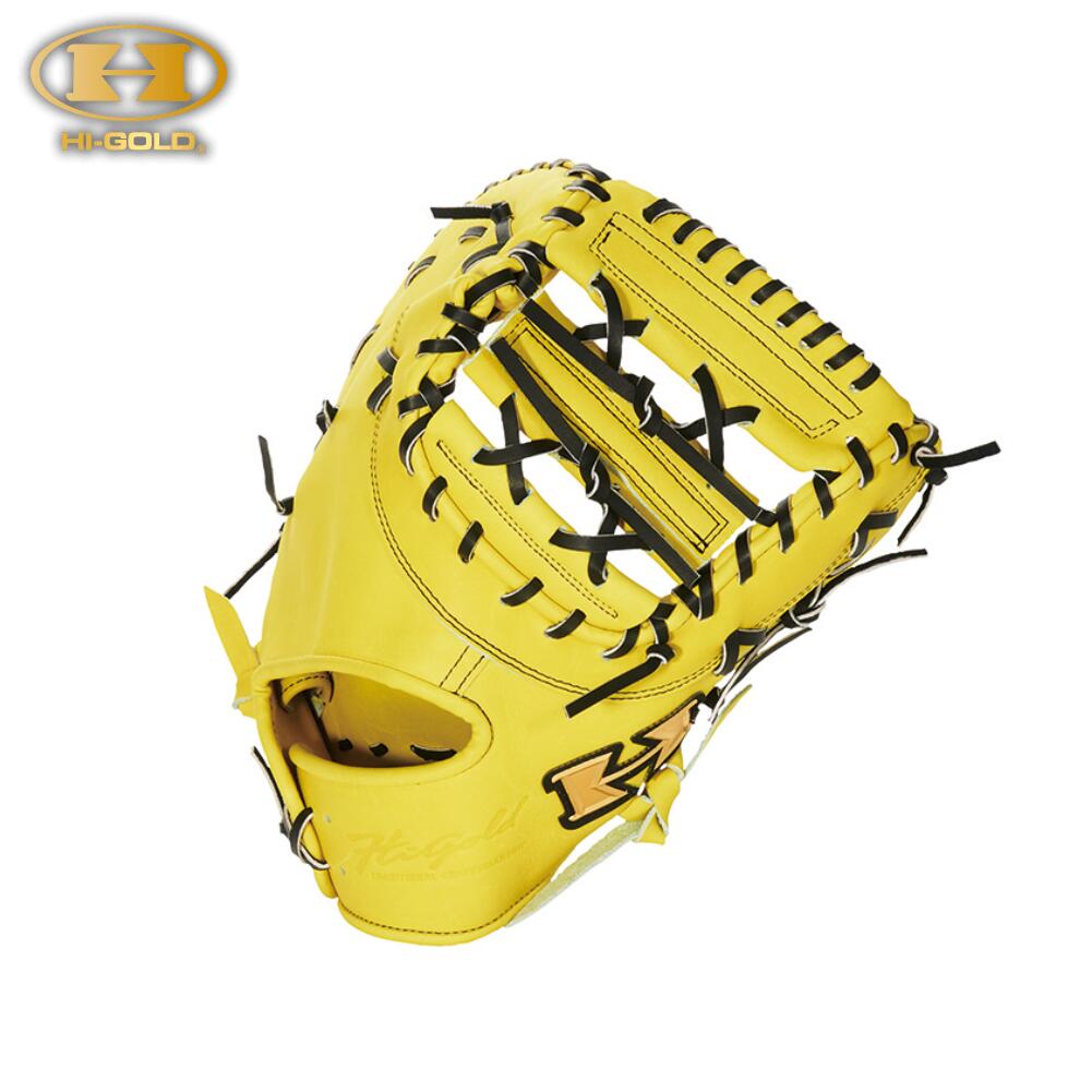 ハイゴールド　2025年モデル　心極シリーズ　KKGF505　硬式ミット　一塁手用　ブラック　右投/左投
