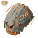 ハイゴールド 野球 グラブ 2025年モデル 真極シリーズ MKG3021 硬式グラブ 投手用 グレー×オレンジ 右投/左投