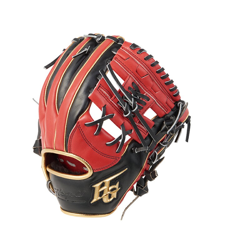 乐天商城 - Hi-gold(ハイゴールド) 2026年モデル　己極シリーズ　OKG1206L　軟式グラブ　遊撃手・二塁手用　SRバーニングオレンジ×SRブラック　LH 右投