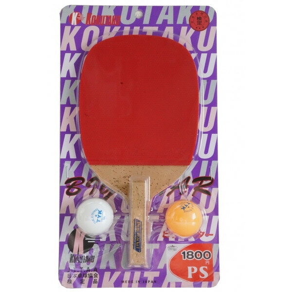 卓球ラケット ビッグスター WLS1800S ペン ラバー付 1本