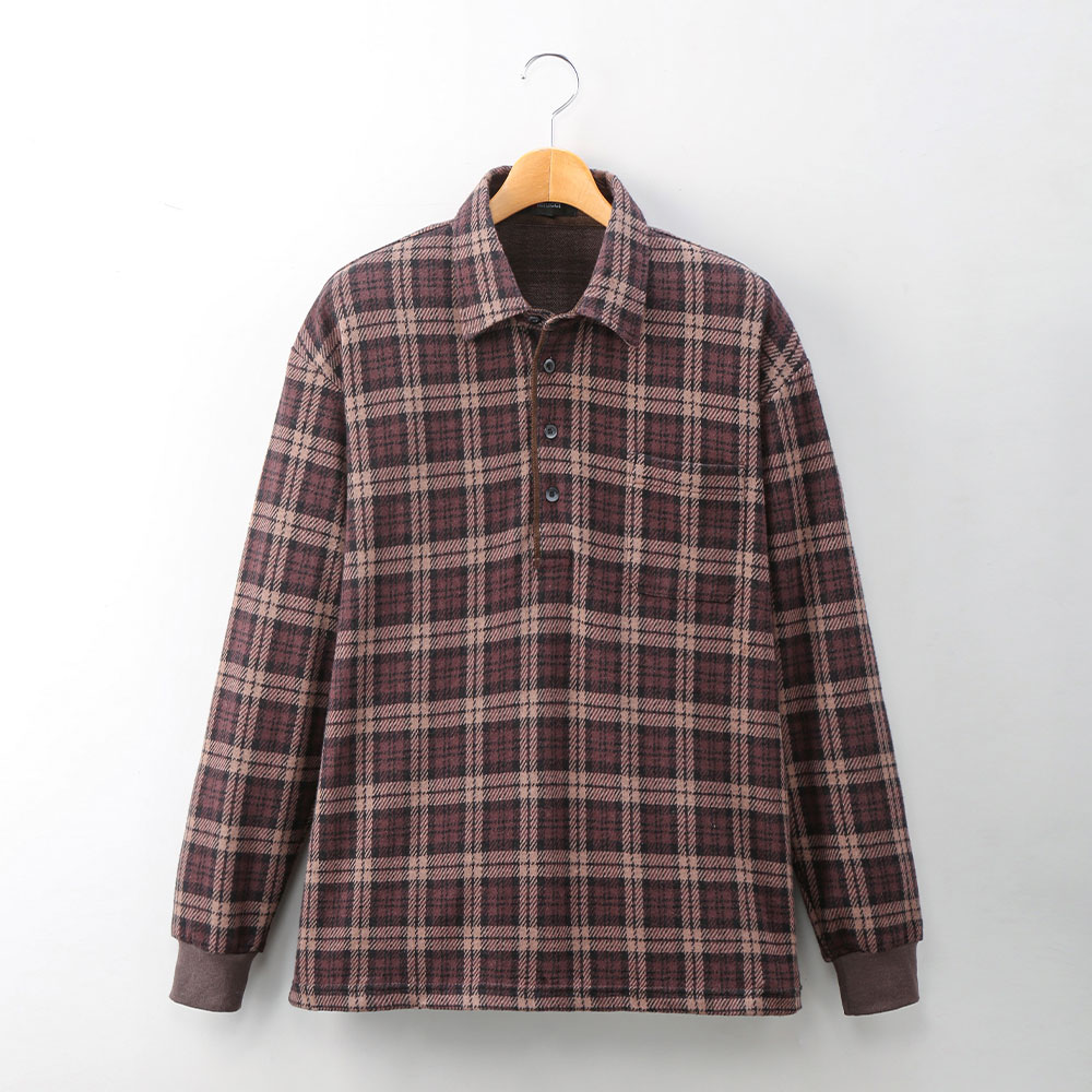 起毛 長袖 タッチチェック柄 シャツ2色組 AS-0021 シニア 紳士 春 秋 冬 Pierucci/ピエルッチ maxcosme-10005997 マックスコスメ楽天市場店 サンプル画像3