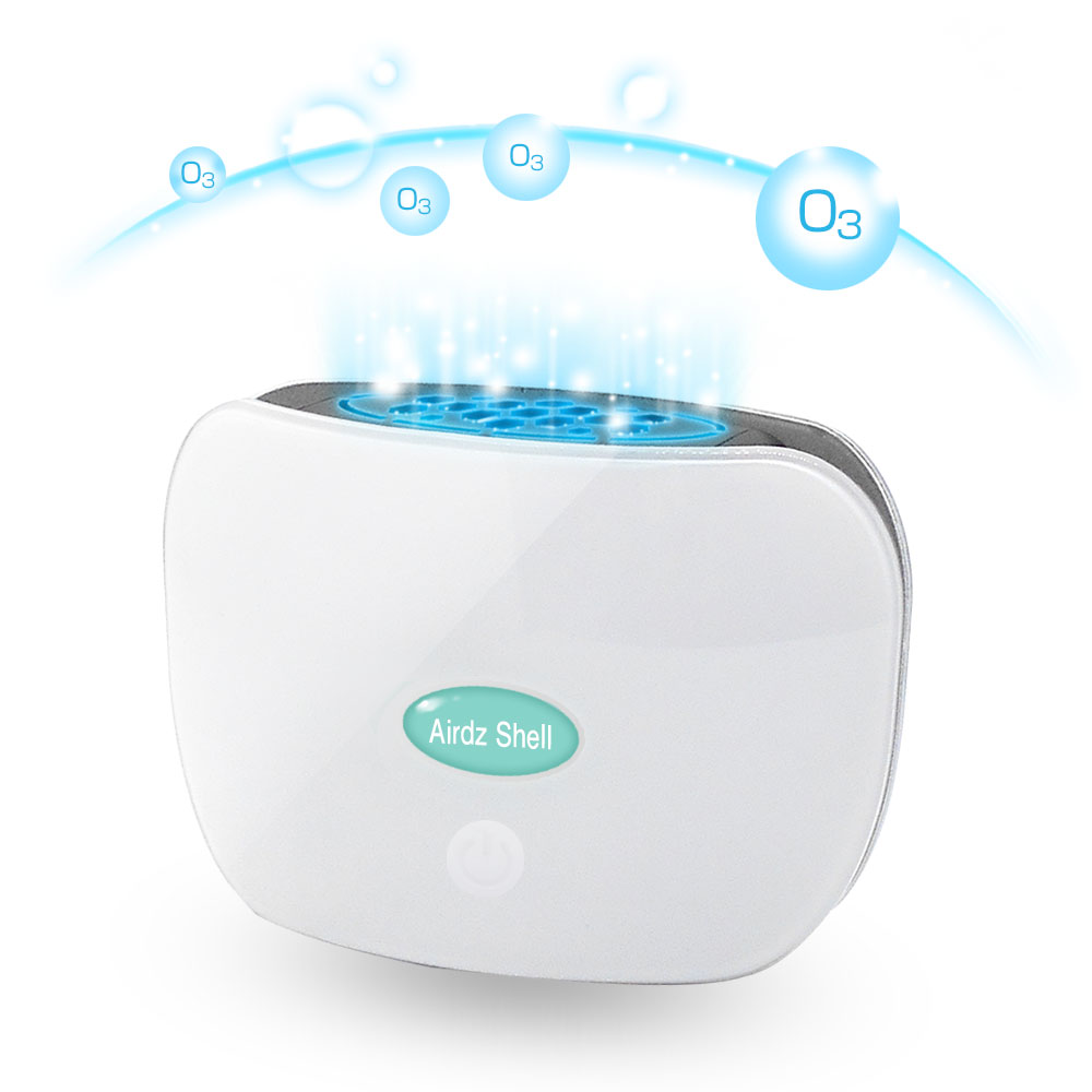 値引きする 充電式 ポータブル 低濃度オゾン発生器 除菌消臭器 マイナスイオン エアーズシェル Airdz Shell 正規品 12畳対応 送料無料 Hannesarholt Is