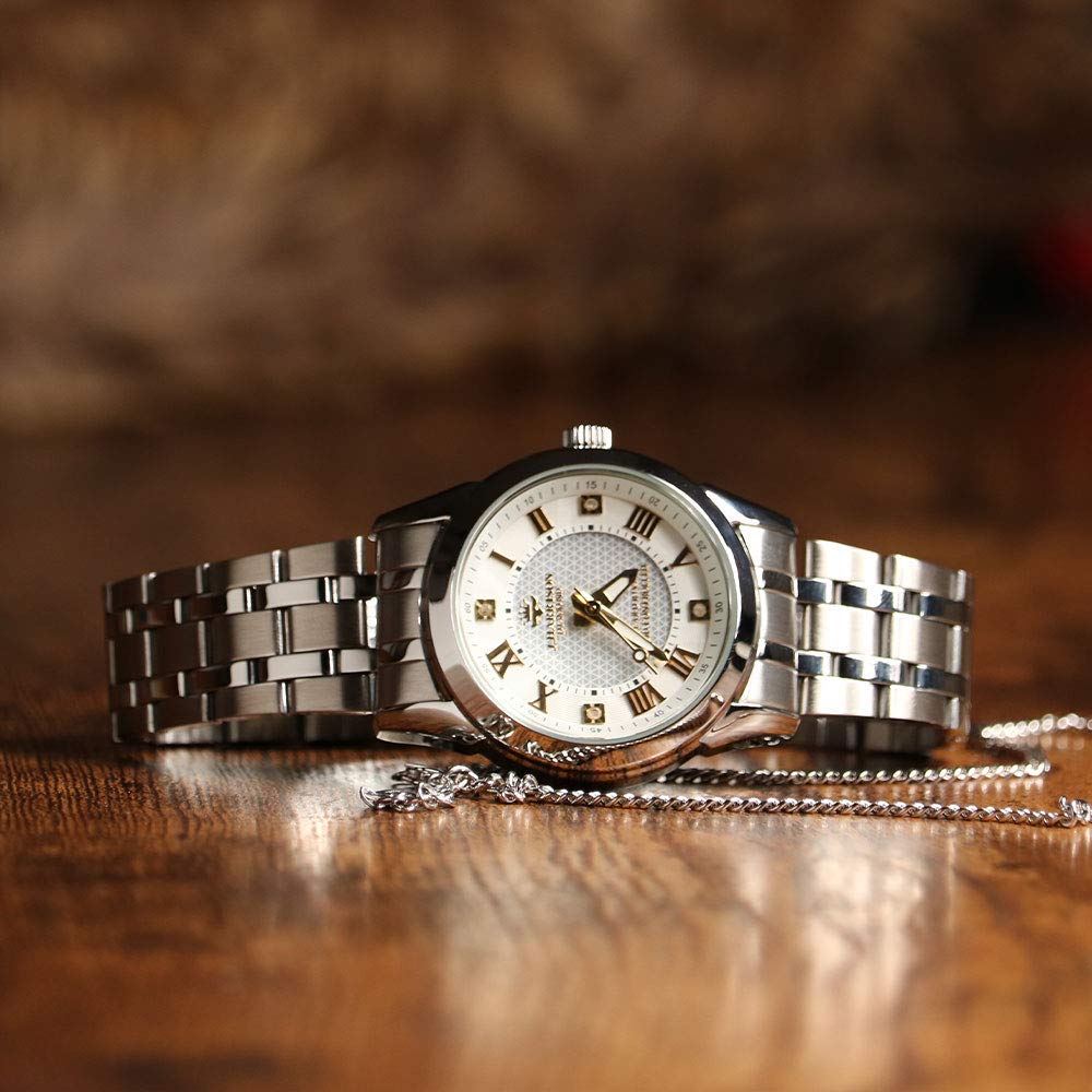 安いそれに目立つ ソーラー電波 レディース腕時計 天然ダイヤモンド4石付 8面カットクリスタルガラス仕様 Jh 0 偉大な Www Gestalt Cl