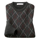 【楽天スーパーSALE☆12/4〜P5倍!】メンズ クルーセーター 日本製 アーガイル柄 mij エムアイジェイ JN-0005 春 秋 冬