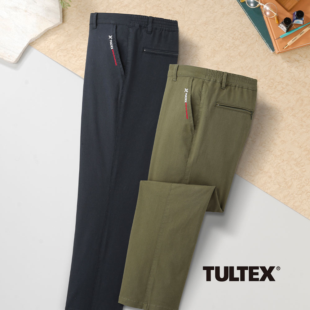 【アウトレット】在庫処分により半額！メンズ ストレッチパンツ ワークパンツ 作業着 ゴルフ ネイビー カーキ 裾上げ済み 2色組 タルテックス C903130