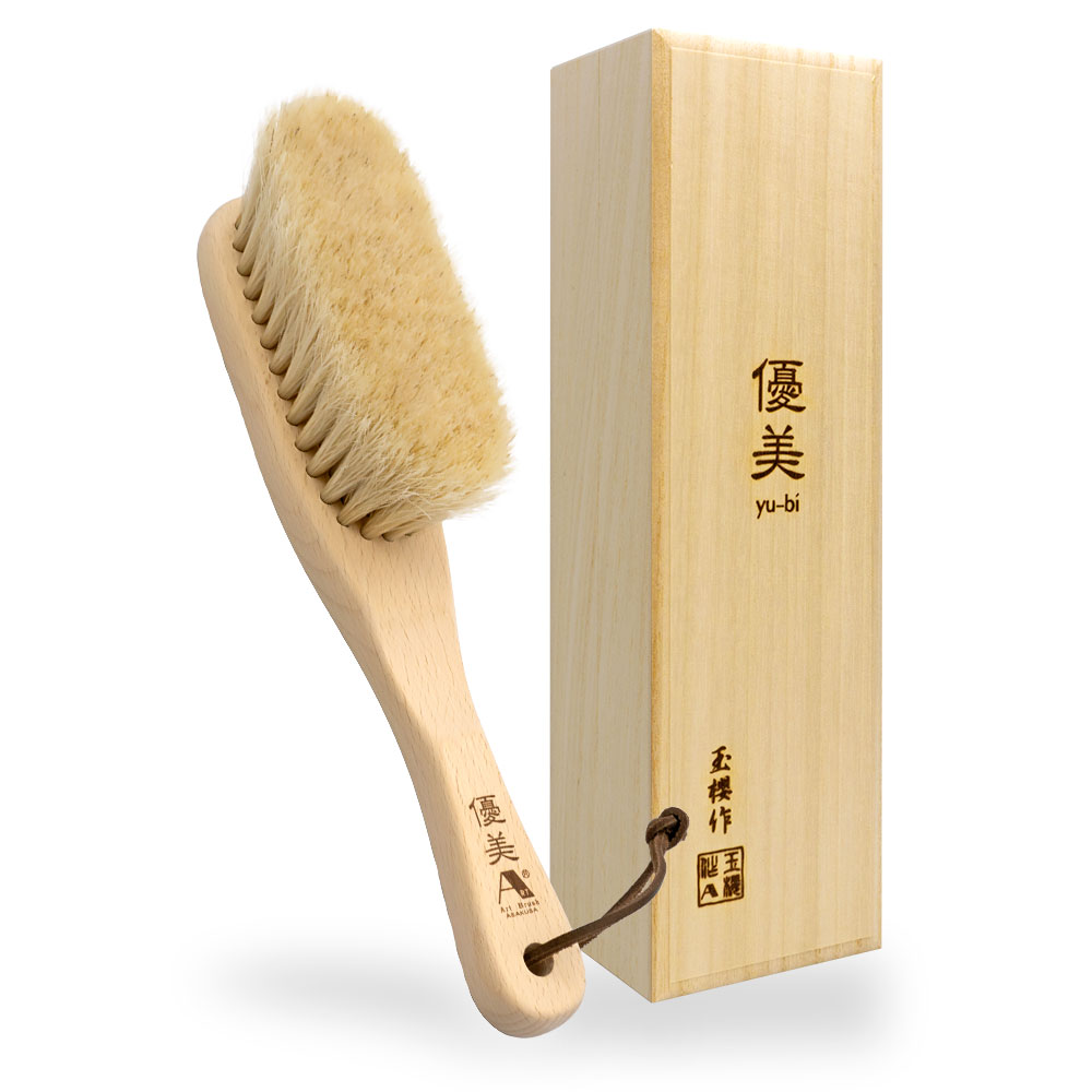 【楽天スーパーSALE☆12/4〜P5倍!】浅草アートブラシ 洋服ブラシ 優美 馬毛 スーツ用 カシミヤ用 桐箱入り 日本製 正規品