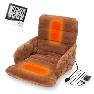 椅子用 ホットマット(ヒーター付きクッション)腰すっぽりヒーター 低電力タイプ ZR-05SH ゼンケン正規品「湿度＆温度計」付き
