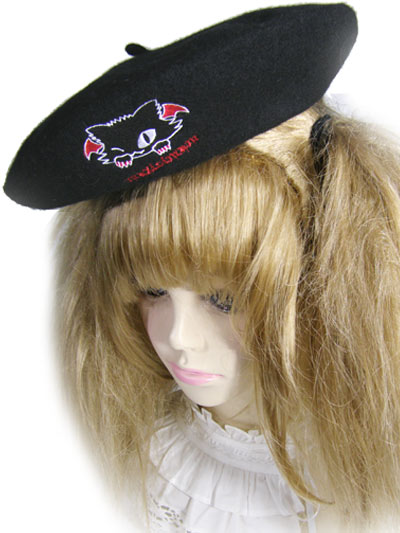 【SALE】カプカプジュピリン刺繍ベレー帽【マキシマム/パンク/ゴシック/9MC001】