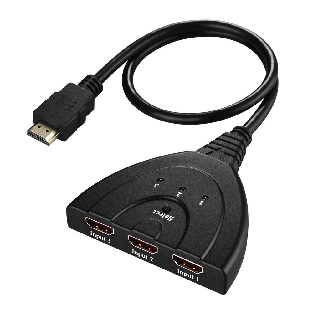 3HDMI to HDMI メス→オス HDMI 切替器 セレクター 変換 アダプタ 光デジタル ディスプレイ モニタ ケーブル 3ポート 3D対応 ポイント消化