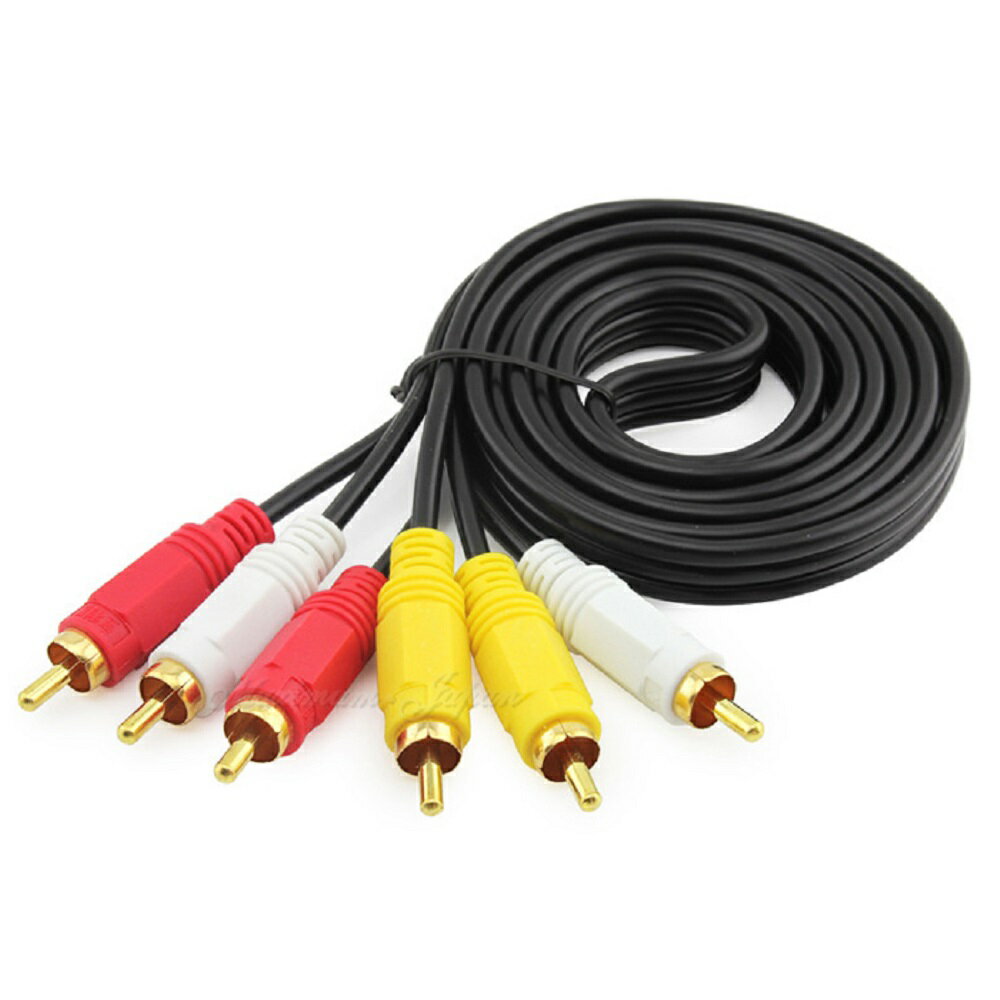 AVケーブル 1.5m 3RCA-3RCA 金メッキ 高