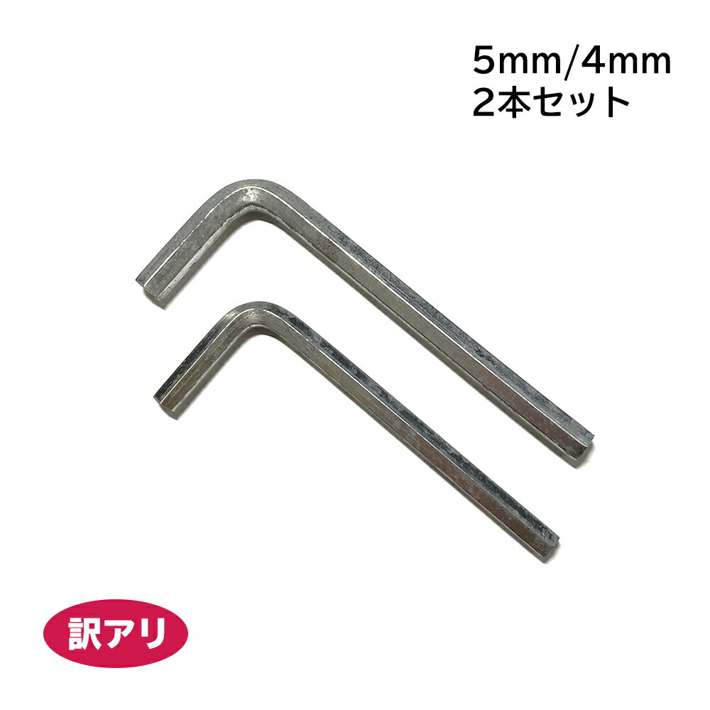 六角レンチ L形 ミリサイズ 2本セット 5mm 4mm 訳アリ ポイント消化