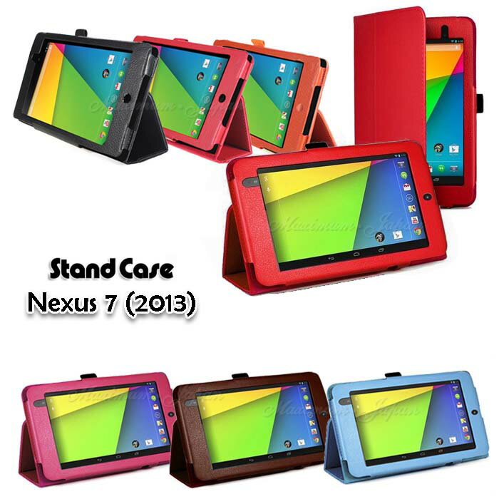 Google Nexus72013モデル 専用 レザー調 フラップ折り返し式 スタンドケース ポイント消化