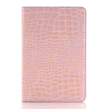 Apple iPad2 ipad3 ipad4 クロコダイル型押し エナメル レザー調 スタンドケース フラップ折り返し式AピンクA01418 ポイント消化