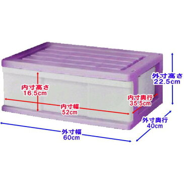 【送料無料 全16色】収納ボックス 収納ケース プラスチック 引き出し 1段 2個組 幅60 奥行40 高さ22.5cm ワイド カラフルチェスト 完成品 おしゃれ バイオレット 【メーカー 自社製造 日本製】