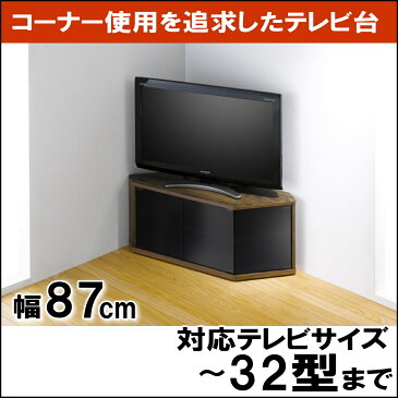 テレビ台 コーナー テレビラック 木製 32インチ 32型 対応 TV台 AVラック テレビボード キャスター付き コーナーボード ロータイプ 幅86.8 奥行29 高さ38.4cm おしゃれ ブラウン【代引き不可】【送料無料(一部地域を除く)】