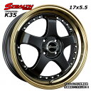 ■ STEALTH Racing K35 ■17x5.5J　ドレスアップ軽四用ホイール4本セット人気のスーパーディープ2段リム!!デイズ/スペーシア/ワゴンR/ウェイク/タント/ミラ/ココア/ムーブ/N-BOX/N-WGN/N-ONE他