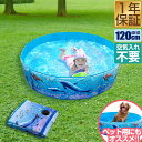 【楽天1位】 プール ビニールプール 1.2m 空気入れ不要 折りたたみ 直径120cm×30cm 丸形 排水口付き ポンプ不要 レジャープール 家庭用プール キッズプール 水遊び 水浴び ペットプール ペット用 犬 シャンプー FIELDOOR ラウンドプール 1年保証 ★[送料無料]