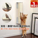 【楽天1位】猫 爪とぎ キャットポール 直径 10cm 長さ56cm 麻縄巻き ねこ つめとぎ ネコ 爪研ぎポール 爪研ぎ 爪みがき キャットツリー ミニ キャットタワー キャットステップ おもちゃ 猫カフェ 自在取り付け爪とぎ 固定金具セット 1年保証 ★[送料無料]