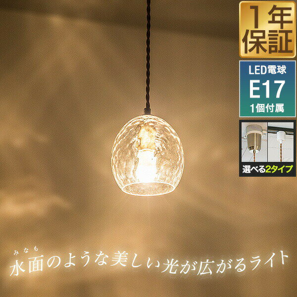 【5,500円→SALE4,400円〜5/16(土)01:59まで】【楽天1位】ペンダントライト北欧 1灯 電球色 LED電球付き 天井照明 ガラスシェード E17 口金 照明 丸 球 楕円 吊り下げ 引掛シーリング ダクトレール シーリングライト ダイニング キッチン ★[送料無料]