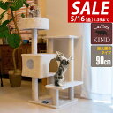【SALE特価4,840円5/16(金)01:59まで】【楽天1位】キャットツリー タワー 据え置き スリム 省スペース 高さ90cm×幅60cm未満 低段 ハ...