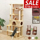 【SALE特価9,460円5/16(金)01:59まで】【楽天1位】 キャットツリー 据え置き スリム 高さ 170cm 幅 70cm ハウス付き 猫タワー シ...
