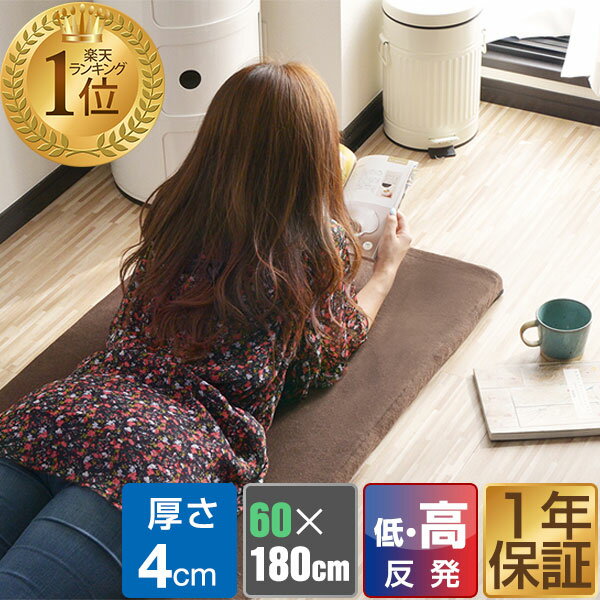 【4,400円→SALE3,960円〜5/16(土)01:59まで】【楽天1位】長座布団 低反発 ごろ寝マット 60×180cm 厚さ4cm マルチマットレス 洗えるカバー付き ロングクッション お昼寝マット 低反発 高反発 春夏秋冬 マットレス 車中泊マット 寝具 ★[送料無料]