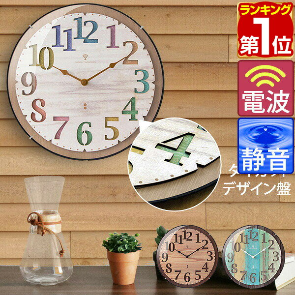 Rakuten - 【4,840円→SALE3,960円〜6/11(木)01:59まで】【楽天1位】壁掛け時計 掛け時計 電波時計 壁掛け 電波 時計 木目調 型抜き カチカチ 音がしない 静音 インデックス 電波式 掛時計 かけ時計 電波 ドーム クロック 壁掛 時計 ガラス ★[送料無料]
