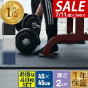 【22,000円→SALE19,910円〜7/11(金)01:59まで】【楽天1位】 トレーニングマット 筋トレ マット 大判 45cm 48枚組 厚手 20m...