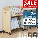 【5,610円→SALE4,950円〜7/11(金)01:59まで】【楽天1位】ファイルワゴン キャスター付き 2段 ファイルラック 斜め A4 幅55cm 奥...
