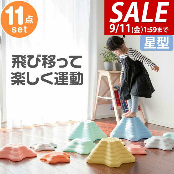 【6,600円→SALE5,940円〜9/11(金)01:59まで】【楽天1位】バランスストーン 11点セット 星型 川石飛び 遊び おもちゃ …
