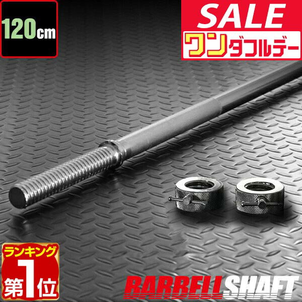 【12/1ワンダフルデー特価】【楽天1位】バーベルシャフト バーベル 長さ120cm ダンベルプレート用 バーベルシャフト バー シャフト径28mm 重量約6.0kg ダンベルプレートをさらにカスタマイズ 筋トレ トレーニング 分解 ★[送料無料]