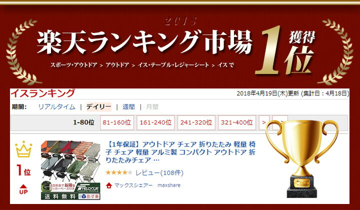 【楽天1位】アウトドア チェア 折りたたみ キャンプ 椅子 軽量 チェア アルミ製 コンパクト ポータブルチェア 折りたたみチェア キャンプ バーベキュー BBQ お花見 いす ポータブル アウトドアチェア 収納ポーチ付 1年保証 ★[送料無料][あす楽]