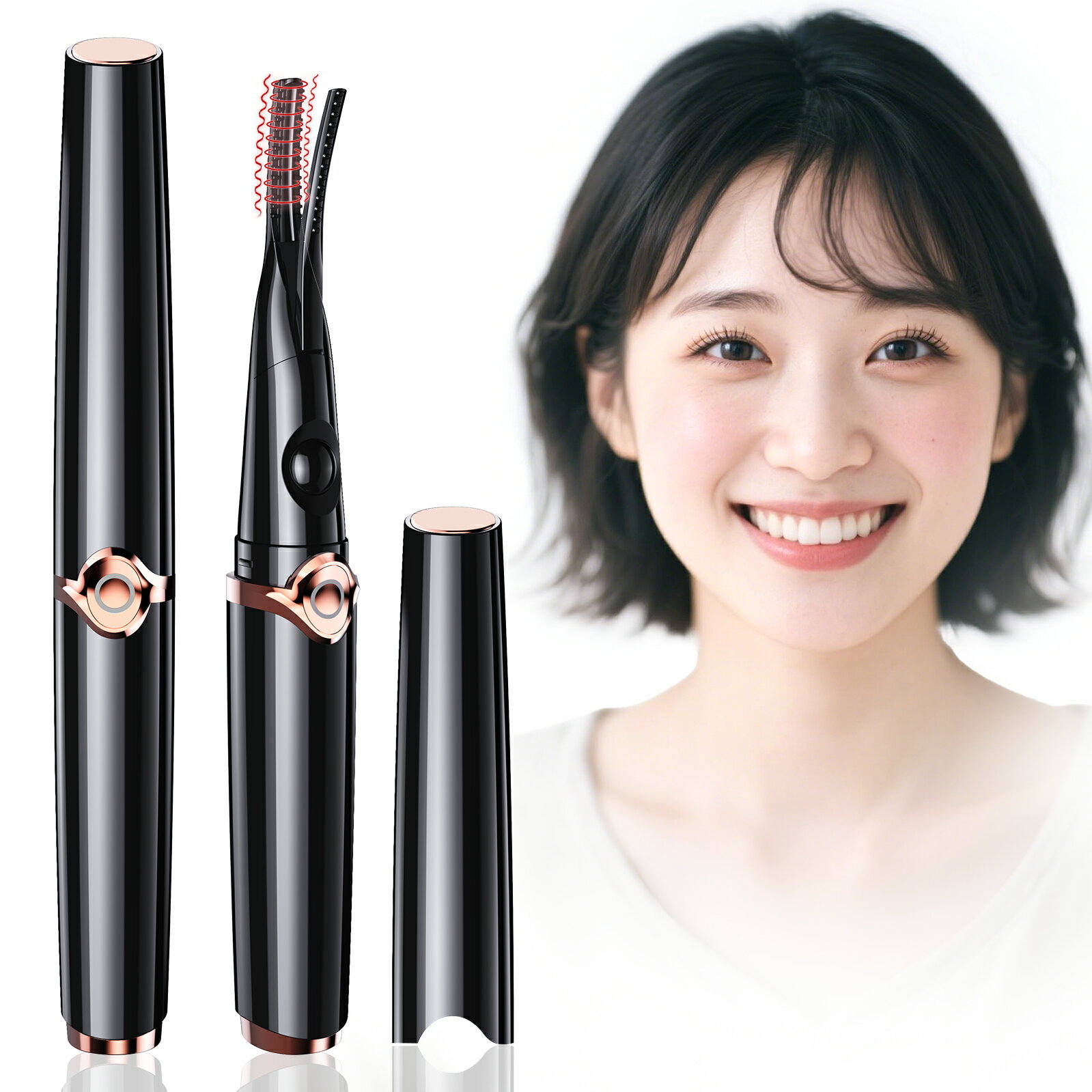 ＼応援特価+ポイント5倍！／ ホットビューラー 「最新2in1」 ホットビューラー クリップ式 2in1 まつ毛カーラー まつげ ビューラー ホットビューラー 充電式 usb アイラッシュカーラー ホットビューラー 快速予熱 24時間キープ 上向きカール 自動電源OFF 3段階