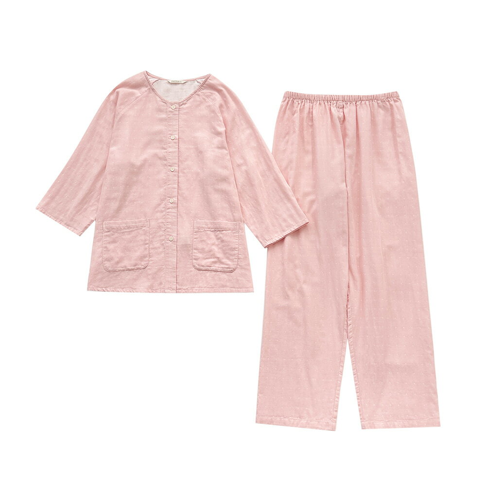 UCHINO マシュマロガーゼパジャマ　7分袖　レディース　L UCHINO ガーゼパジャマ レディース 長袖 秋冬 | マシュマロガーゼ
