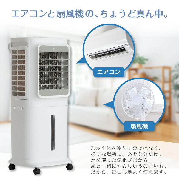 【公式店】MAXZEN 冷風扇風機 冷風機 3段階風量調整 左右自動ルーバー おやすみモ...
