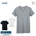 【GUNZE】 グンゼ　YG 半袖シャツ Vネック ピュアコットン オールシーズン 定番　綿100％　抗菌防臭加工 脇縫いなし やわらかな風合い