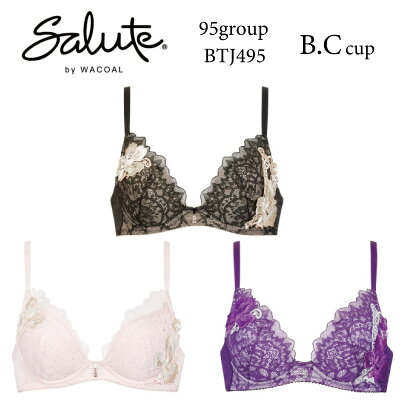 28%OFF ワコール Wacoal サルート salute 95グループ 95G VIVA LINEブラ 3/4カップブラジャー 下着 単品 ブラジャー レディース 女性 B・Cカップ BTJ495 クリスマス