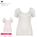 20%OFF ワコール Wacoal 3分袖 ニットトップ レディース Uネック ノースリーブ まるでガーゼ (LLサイズ) CLC200