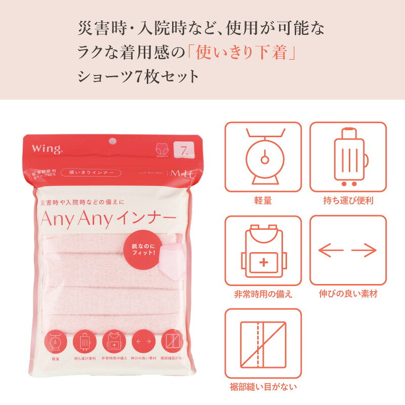 10%OFF Wacoal ワコール Wing ウイング AnyAnyインナー ショーツ 7セット 使いきり...