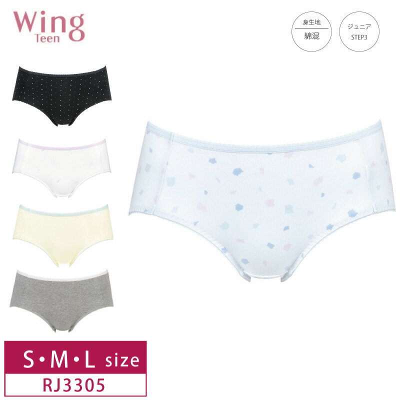 18 OFF Wacoal ワコール Wing ウイング ティーン Teen パンツがくいこみにくい【non！PK】ノーマルショーツ はきこみ浅め (S M Lサイズ）RJ3305