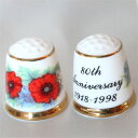 レッドポピー 終戦80周年 1918 - 1998 Red Poppy 赤いひなげしの花 シンブル 指貫き ソーイング キルト パッチワーク コレクション アイ...